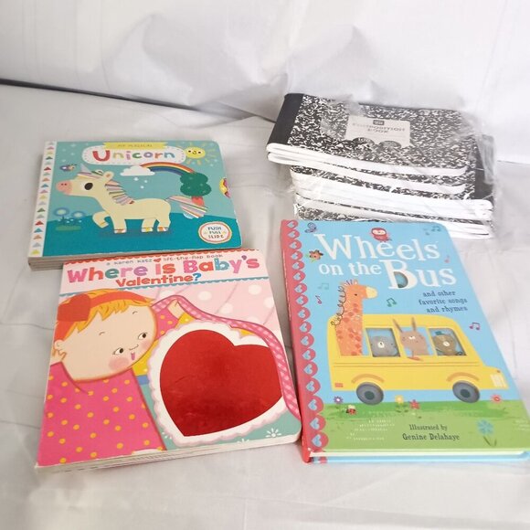 Lot of Kids Books & 7 Blank Composition Notebooks 7.5"x4.88" Journals New - Picture 12 of 12